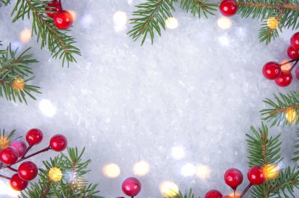 istock Festive background with Christmas ornaments. Copy space 1284679074