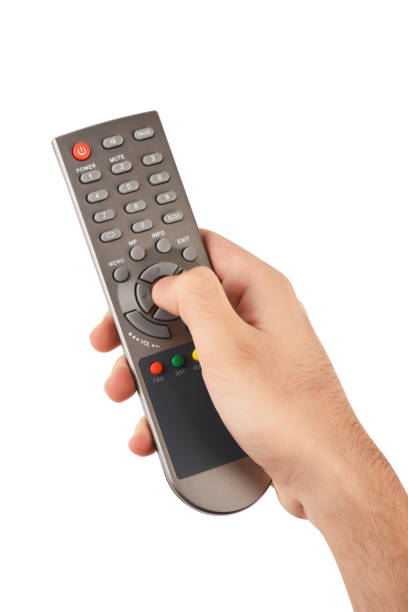 Remote control for TV isolated on white background.