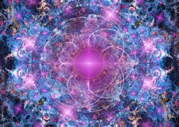 Abstract psychedelic magic fairy mystic fractal background for art projects. 3d render