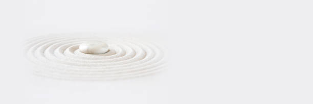 istock Zen japanese garden background. Horizontal banner 1284693712