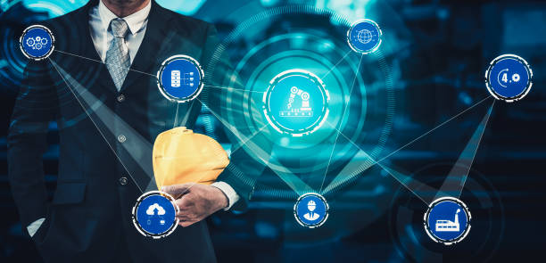 istock Industry 4.0 technology concept - Smart factory for fourth industrial revolution 1284694584