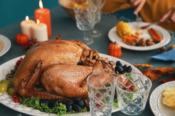 istock Traditional Holiday Stuffed Turkey Dinner 1284694796