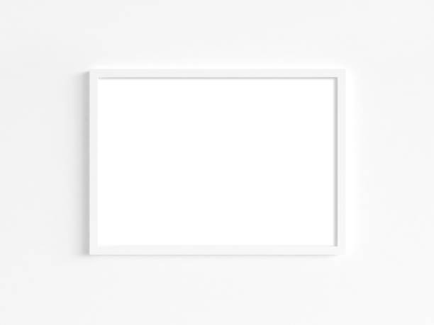 istock Mockup of A4 white frame with landscape orientation 1284695505