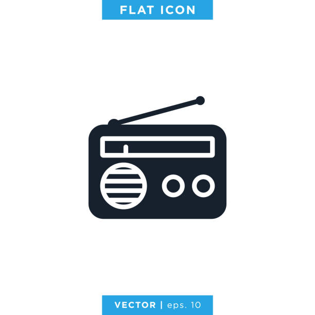 Radio Icon Vector Stock Illustration Design Template. Radio Icon Vector Stock Illustration Design Template. Vector eps 10. radio silhouettes stock illustrations