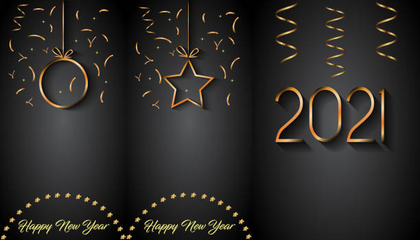 ilustrações de stock, clip art, desenhos animados e ícones de 2021 happy new year background for your season invitations , festive posters, greetings cards. - 18640