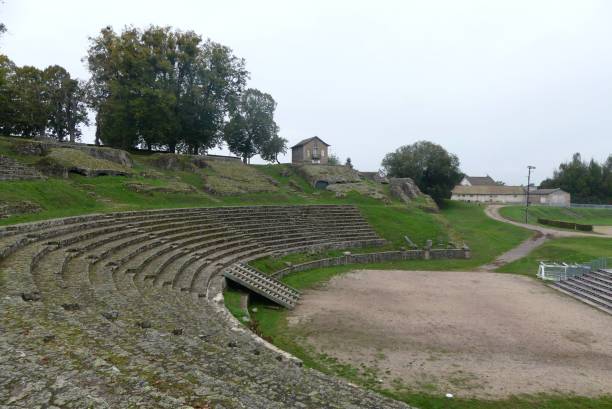 The Autun roman theatre stock photo