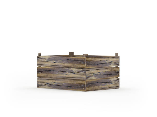 istock One brown wooden cargo box 1284697974