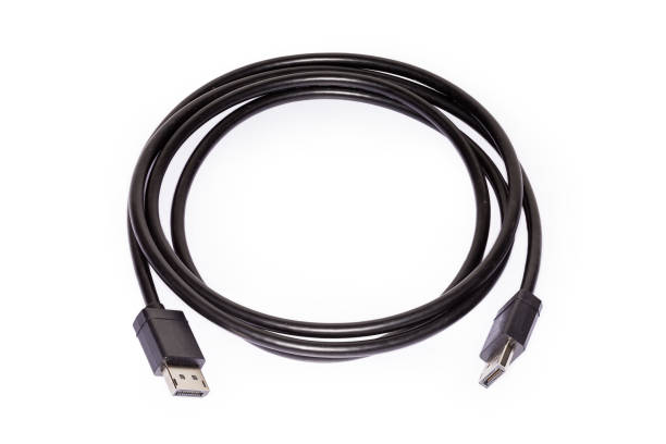 istock DisplayPort cable with full-size connectors on a white background 1284698065