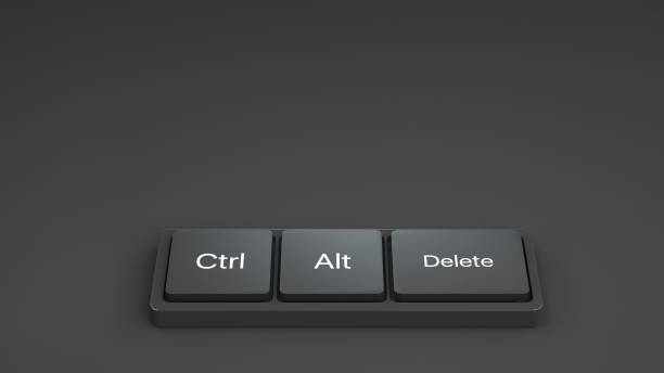 Keyboard to reboot stock photo