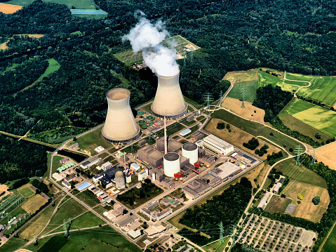 Nuclear or coal power plant