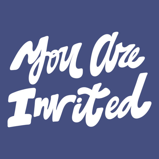 istock You are invited. Hand drawn lettering logo for social media content 1284705457