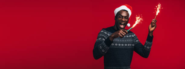 istock Man celebrating Christmas eve 1284710663