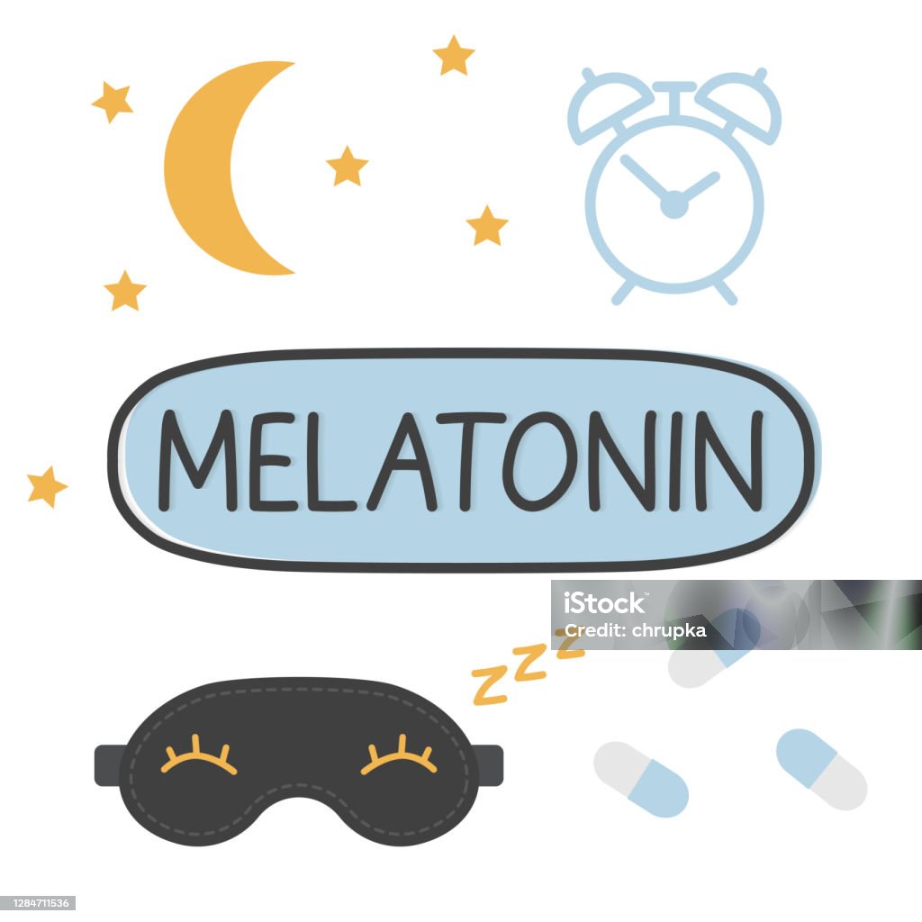 Melatonin Icon Melatonin Sleep Hormone Concept Stock Illustration - Download Image Now ...