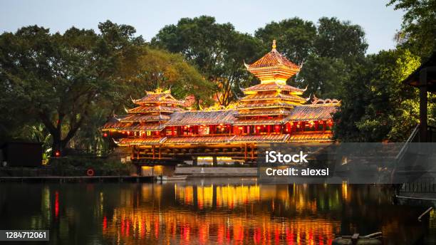 China Shenzhen Lantern Lights Pagoda Stock Photo - Download Image Now - Shenzhen, China - East Asia, Pagoda
