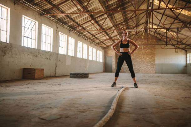istock Woman taking break after cross training 1284712172