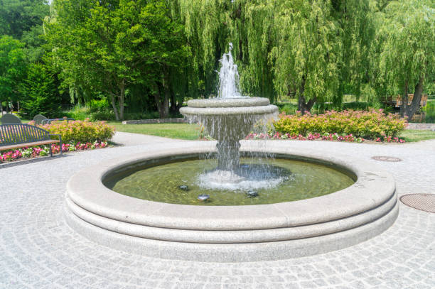 istock Fountain located at Gdansk Orunia Park, Poland. 1284712183