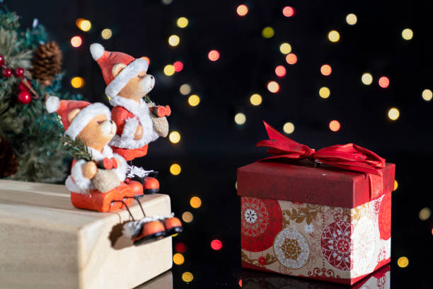 istock Christmas Concept . Christmas Tree, Ornaments and Defocused Lights. 1284713242