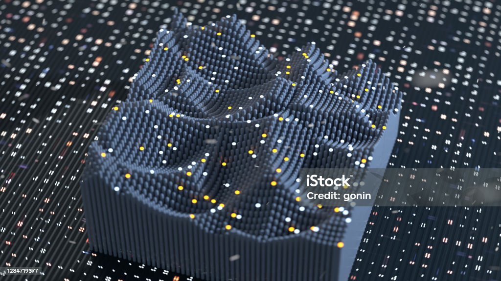Quantum Rendering Digital Quantum Equalizer 3d Rendering Stock Photo - Download Image Now ...