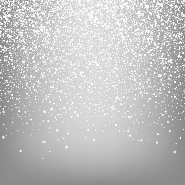 istock Snow. Winter Christmas Illustration. Xmas Snowfall on light background. Snow with Snowflakes vector illustration. Realistic little Christmas Snowflakes. Panorama view. Vector 1284725750
