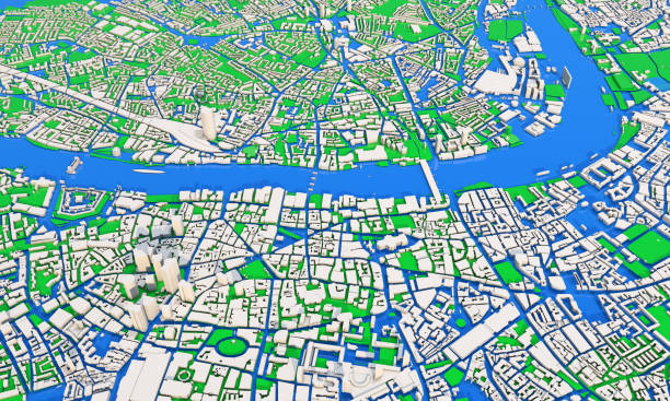 istock 3d map of London 1284736566