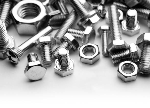 istock Close up of nuts and bolts 1284738985