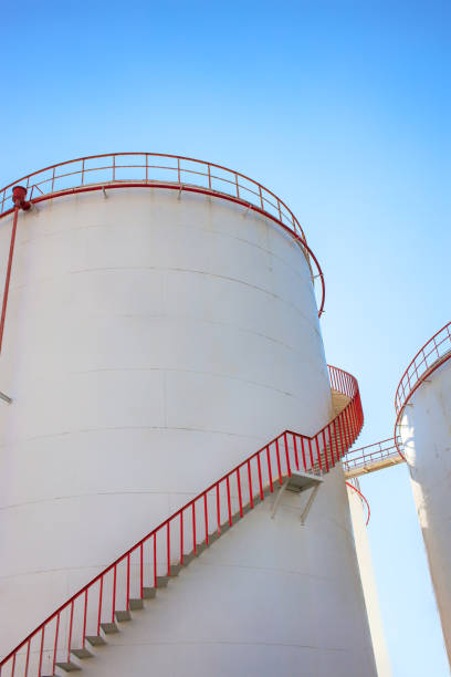 istock Oil storage tanks in the refinery area 1284749343