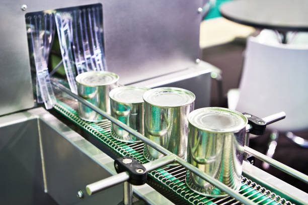 istock Automatic line for production of cans 1284749451