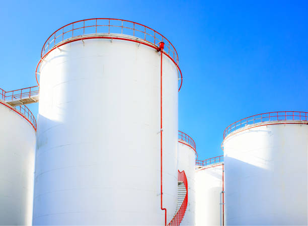 istock Oil storage tanks in the refinery area 1284750780