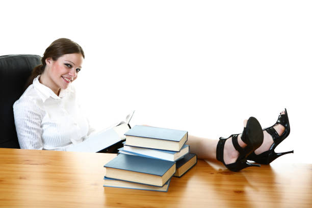 istock Young business girl in office 1284755418