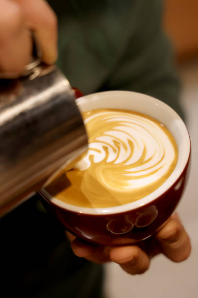 istock Barista make coffee cup latte art 1284755874