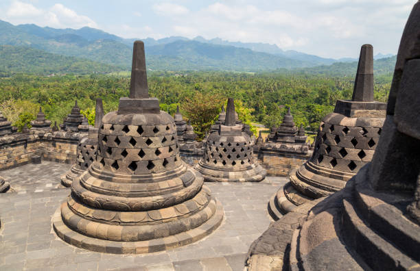 istock Stupas in Borobudur Temple 1284757404