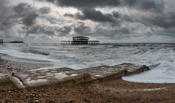 istock Brighton's stoney beach and West Pier ruins, England 1284761833