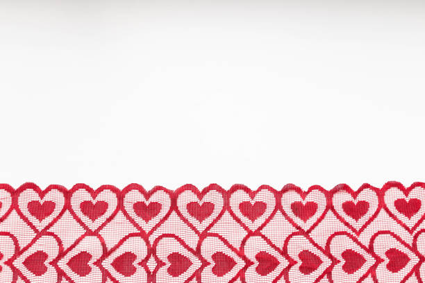 istock valentine's tablecloth with red hearts located below the image and leaving the upper space blank 1284764053