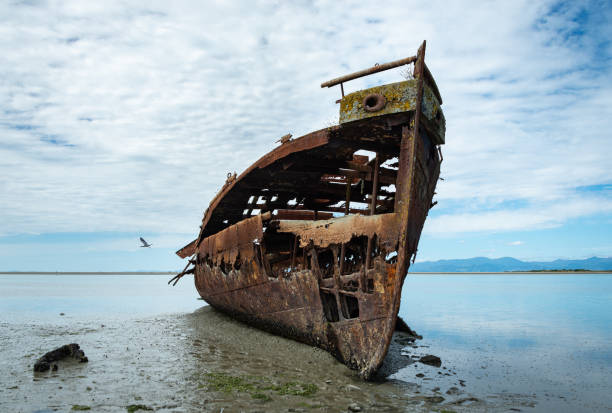 istock Janie Seddon Shipwreck on the Motueka foreshore, Nelson Tasman 1284765348