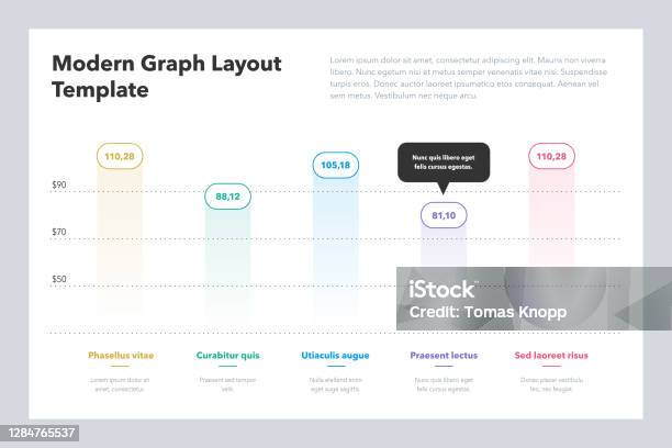 Modern Graph Layout Template With Place For Your Content Stock ...