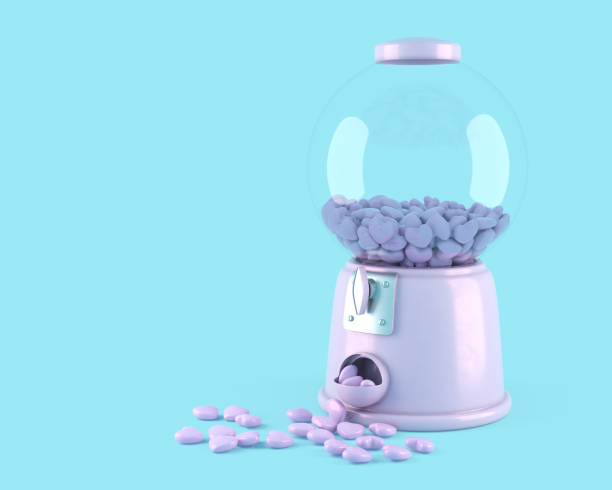 istock Gumball Machine with Colorful Bubble Gum 1284768303