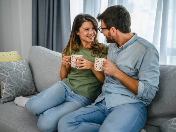 istock Happy couple at home 1284768551