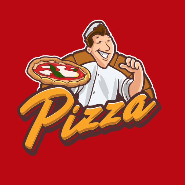 ilustrações de stock, clip art, desenhos animados e ícones de pizza chef take away service - characters cooking chef bakery