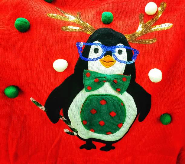 Very high resolution illustration of a penguin Christmas chorus.