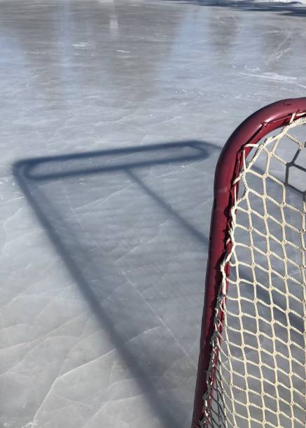 istock Hockey Net, Outdoor Rink, Cold Day 1284775475