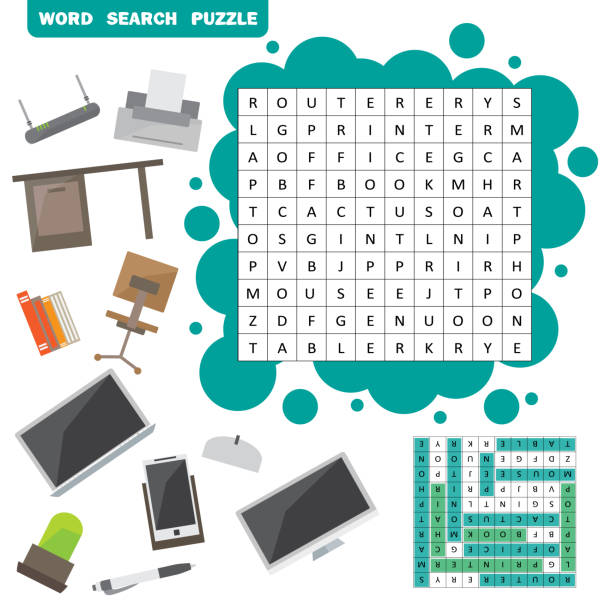 280+ crossword puzzle computer stock illustrations, royalty-free vector  graphics u0026 clip art - istock