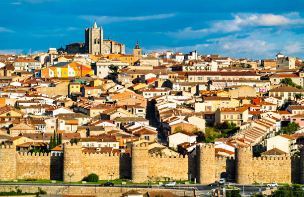 istock Avila with medieval walls in Spain 1284778579