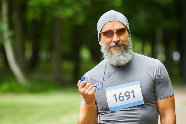 istock Bearded Sportsman With Whistle 1284779177