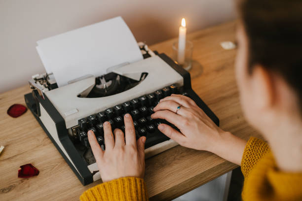 Free Stock Photo of Person Typing on an Old Fashioned Typewriter ...
