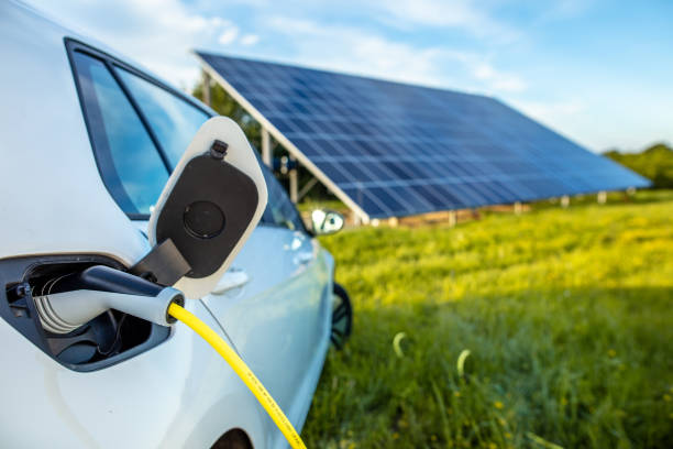 istock Close up of electric car charging 1284783129