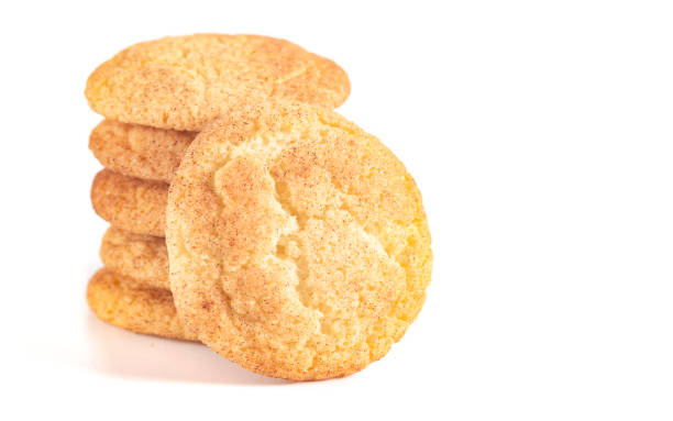 istock Classic Snickerdoodle Cookies Isolated on a White Background 1284786694
