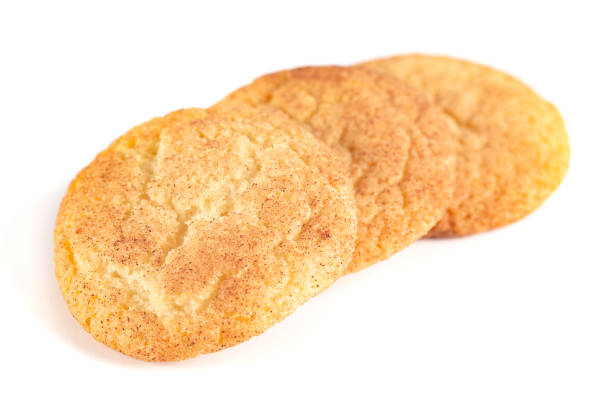 istock Classic Snickerdoodle Cookies Isolated on a White Background 1284786697