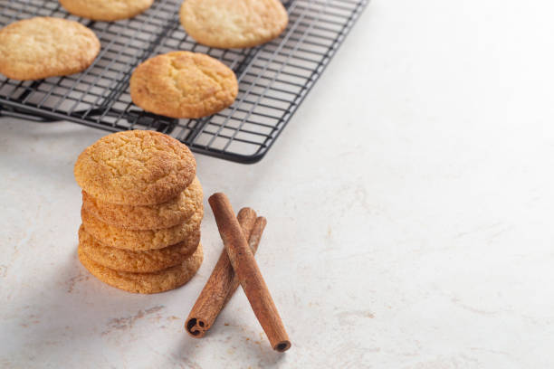 istock Classic Snickerdoodle Cookies on a Marble Countertop 1284787022