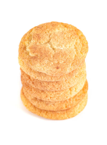 istock Classic Snickerdoodle Cookies Isolated on a White Background 1284787357