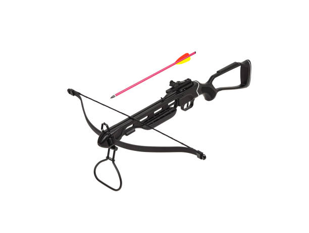 istock Modern crossbow isolate on a white background. Quiet weapon for hunting and sports. 1284788237